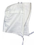 Baby Boys White Satin Cotton Pin-Tucking Buttons Hat  0-12M - SophiasStyle.com
